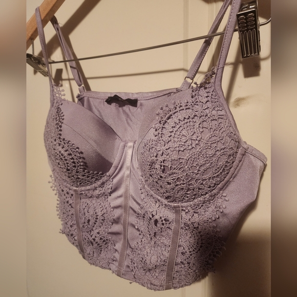 Blache Lavender Lingerie Crop Tank Top Size L - Picture 1 of 4